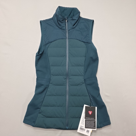lululemon athletica Jackets & Blazers - Lululemon Womens 2 Down For It All Vest Teal Insulated Running Layer Outdoors